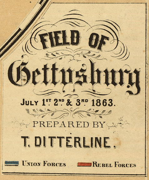 Battle Archives Map Gettysburg Color Battle Map of 1-3 July