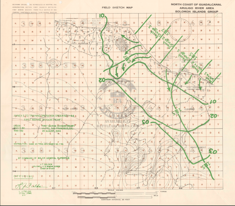 Battle Archives Map Guadalcanal #1