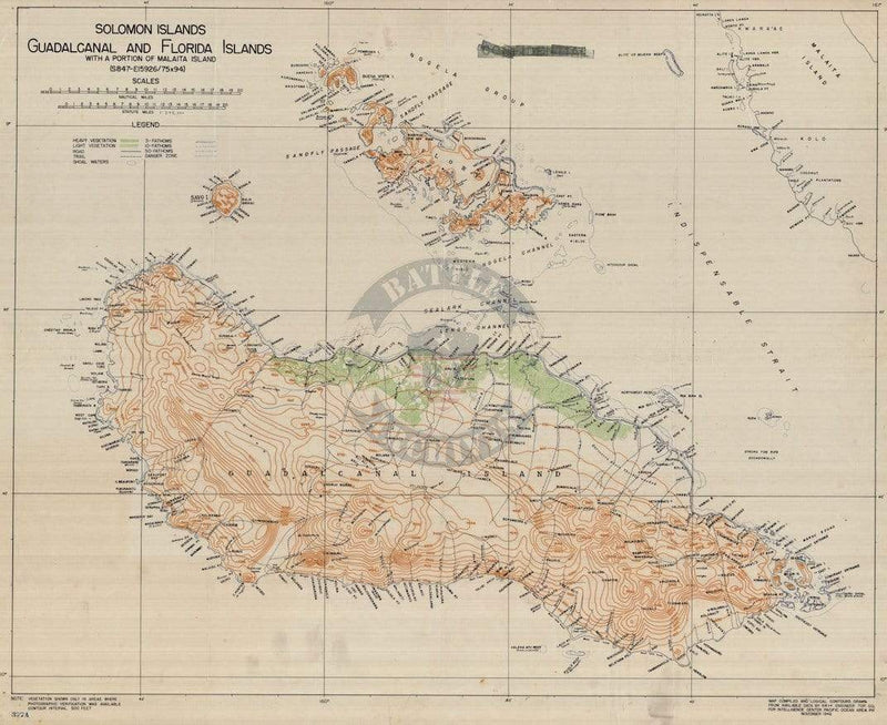 Battle Archives Map Guadalcanal #2