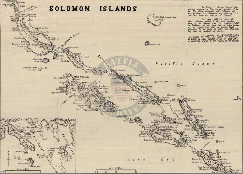 Battle Archives Map Guadalcanal #3