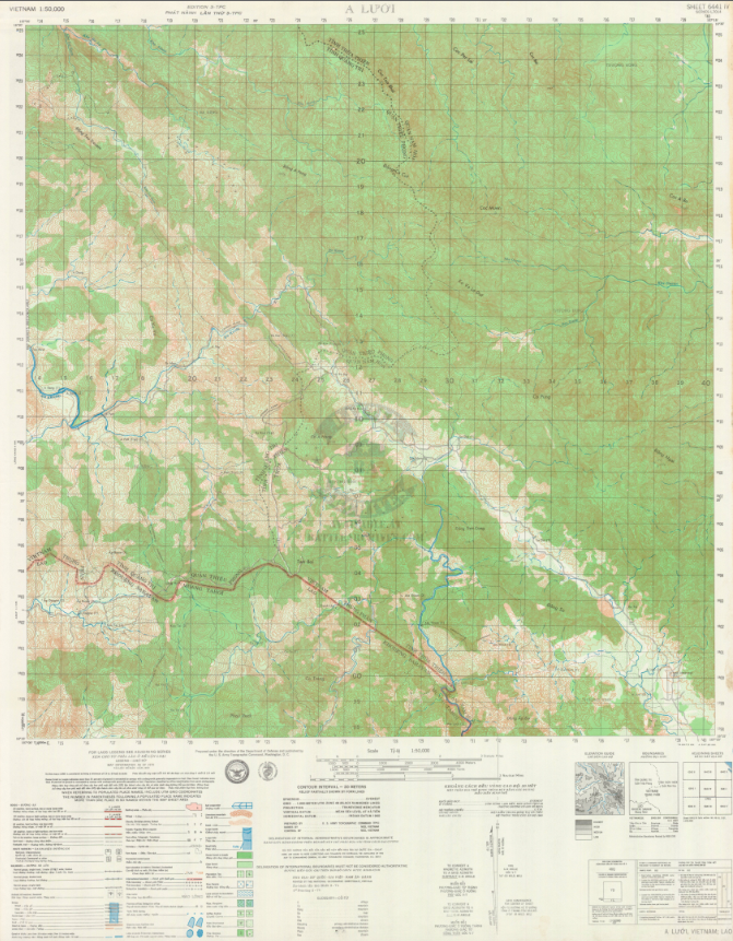 Battle Archives Map Hill 937, Vietnam (Hamburger Hill)