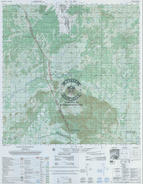 Ia Drang Valley, Vietnam Topographical Map – Battle Archives