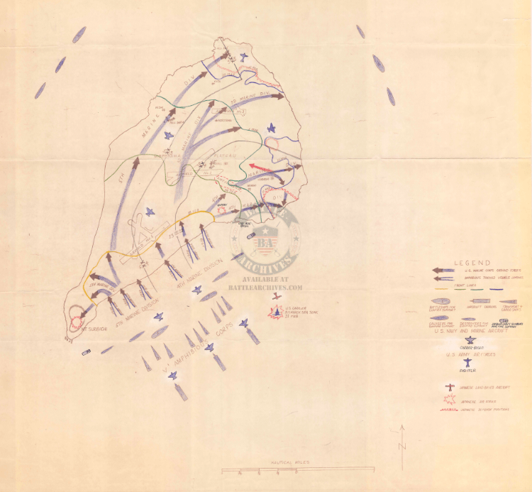 Battle Archives Map Iwo Jima #2
