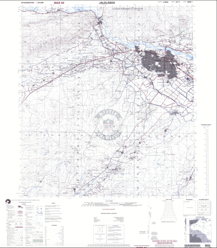 Battle Archives Map Jalalabad, Afghanistan