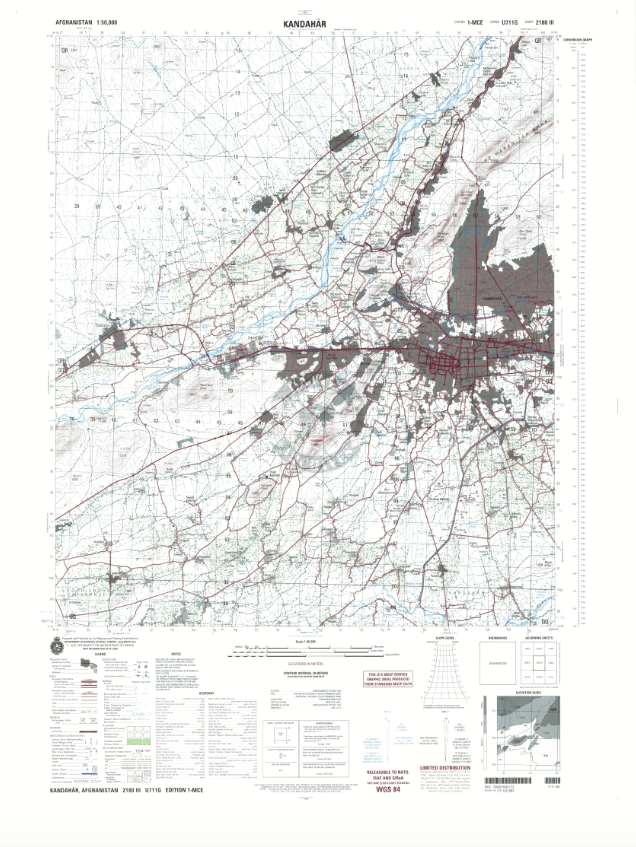 Battle Archives Map Kandahar, Afghanistan