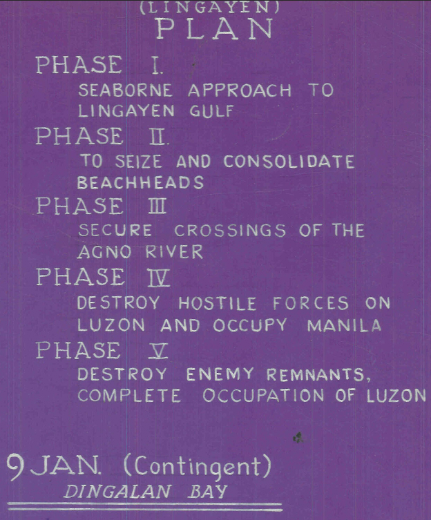 Battle Archives Map Lingayen Gulf, Philippines