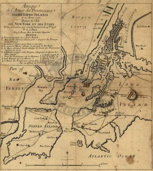 Battle Archives Map Long Island (or Brooklyn or Brooklyn Heights), New York #2