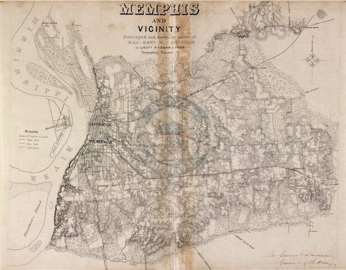 Battle Archives Map Memphis, Tennessee