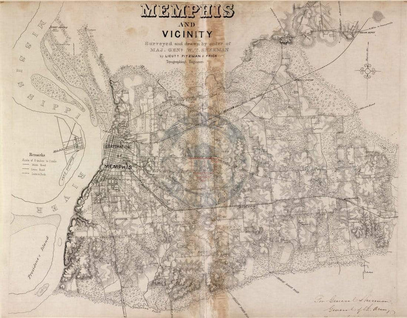 Battle Archives Map Memphis, Tennessee