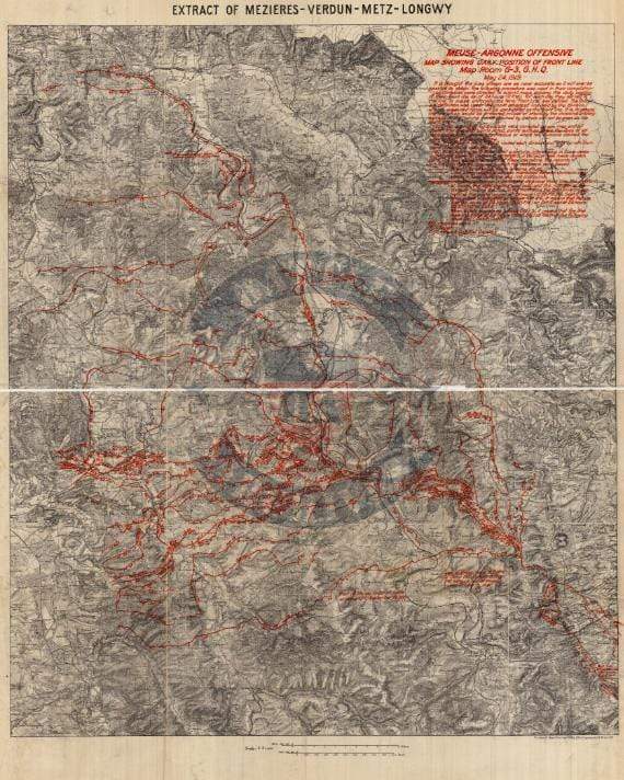 Battle Archives Map Meuse-Argonne Offensive #1
