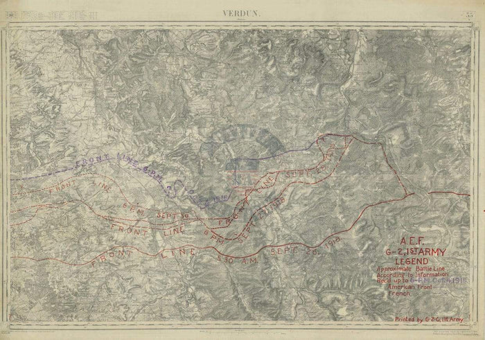 Battle Archives Map Meuse-Argonne Offensive #2