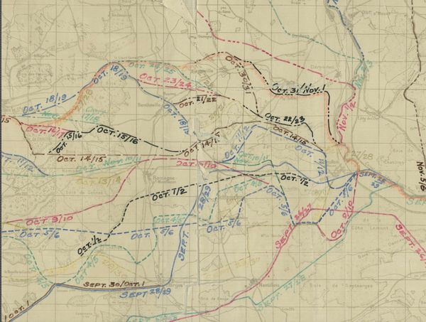 Battle Archives Map Meuse-Argonne Offensive #3