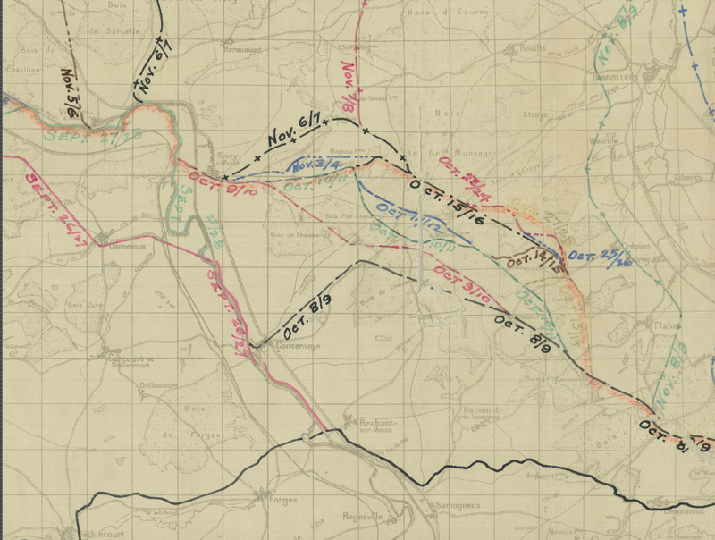 Battle Archives Map Meuse-Argonne Offensive #3