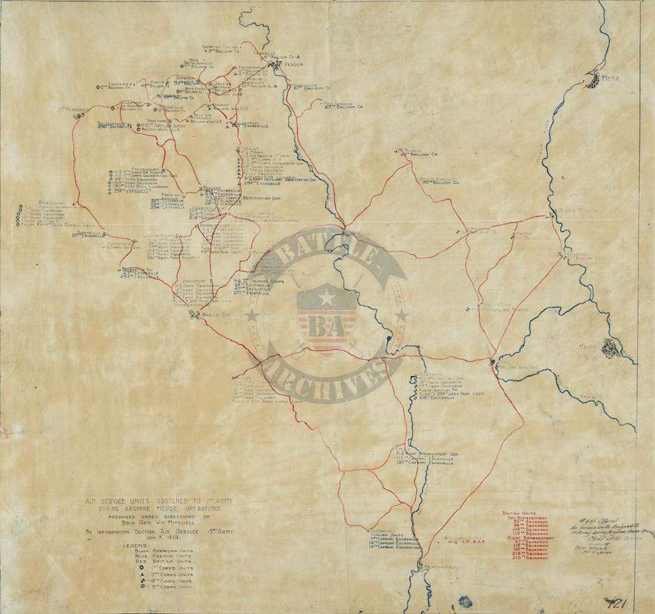 Battle Archives Map Meuse-Argonne Offensive #4