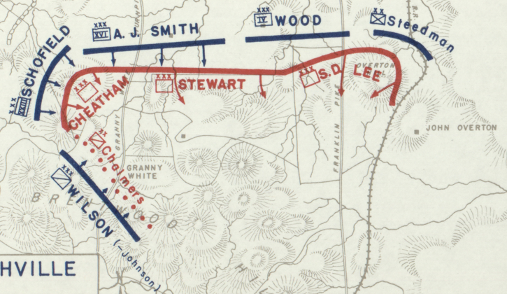 Battle Archives Map Nashville, Tennessee #4