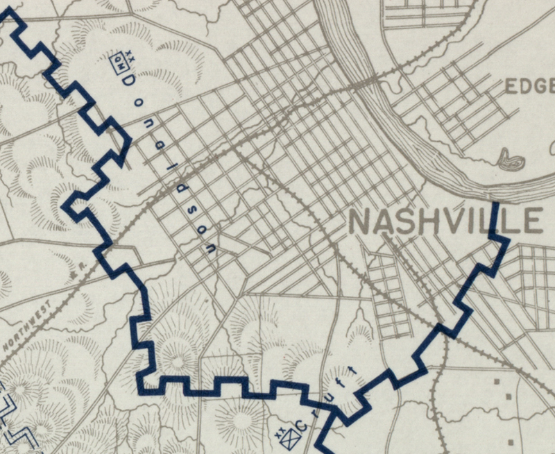 Battle Archives Map Nashville, Tennessee #5