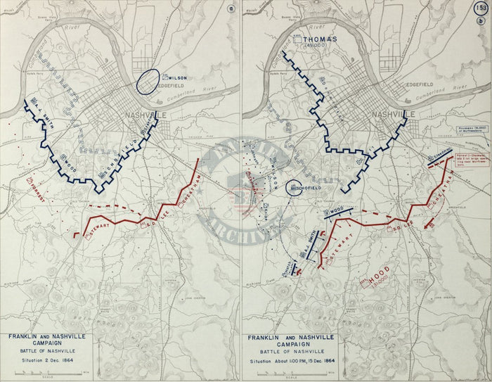 Battle Archives Map Nashville, Tennessee #xx