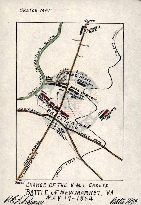 Battle Archives Map New Market, Virginia