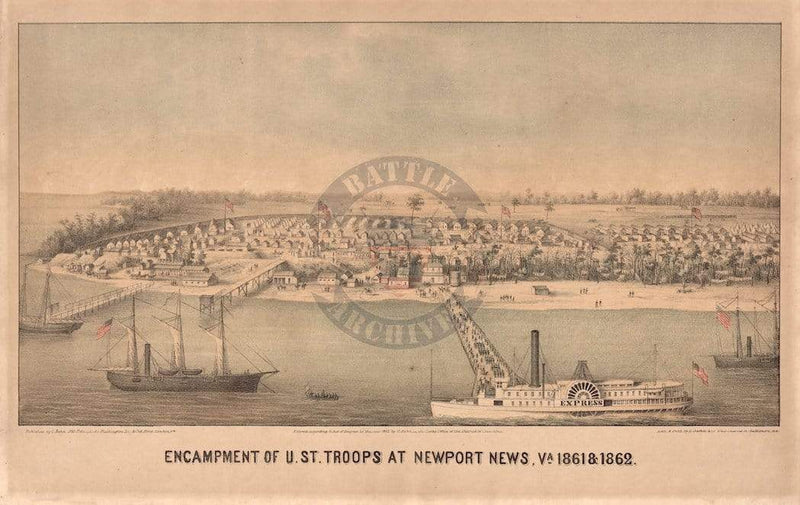 Battle Archives Map Newport News, Virginia