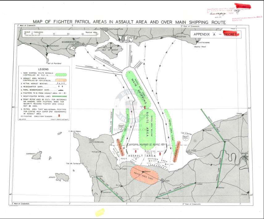 Airborne Assault Map for D-Day, D-Day +75