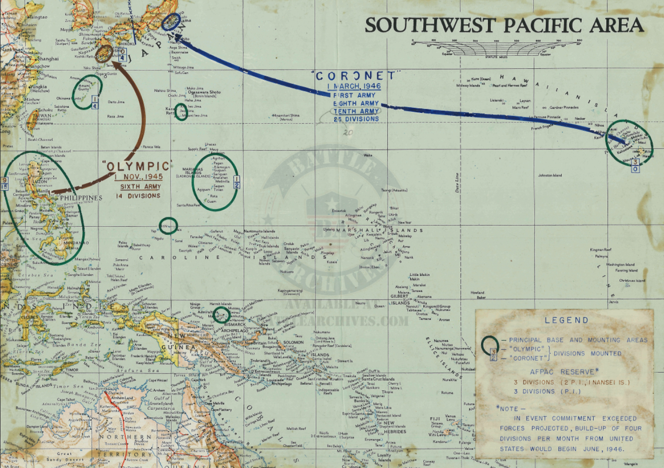 Operation Downfall Planning Battle Map