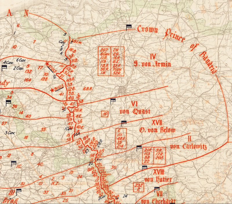 Battle Archives Map Order of Battle at Armistice #1