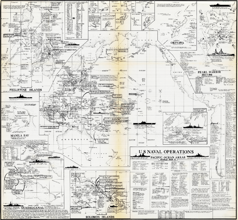 Battle Archives Map Pacific Theater of Operations #1