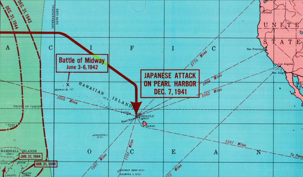 Pacific Theater of Operations Color Battle Map – Battle Archives