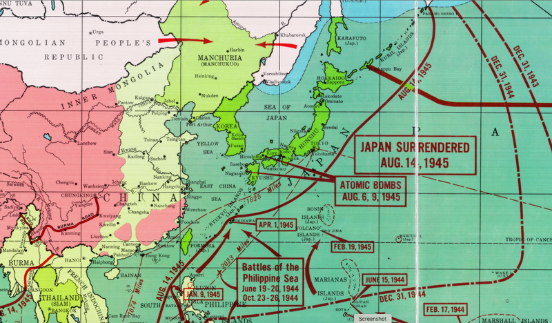 Battle Archives Map Pacific Theater of Operations #2