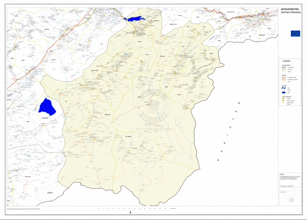 Battle Archives Map Paktika Province, Afghanistan