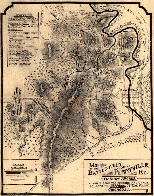 Battle Archives Map Perryville, Kentucky