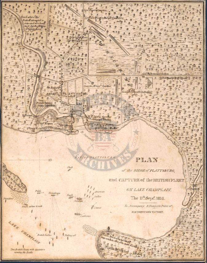 Battle Archives Map Plattsburg, New York