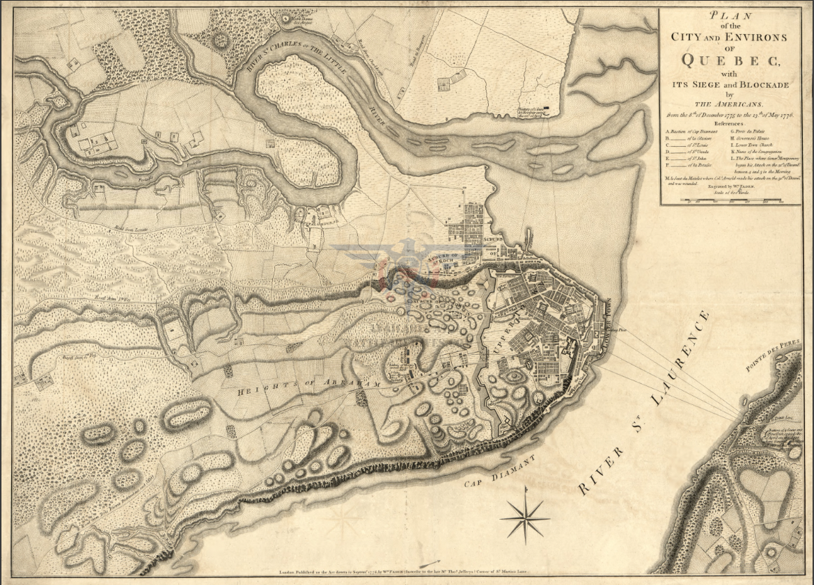 Quebec Siege and Blockade Battle Map