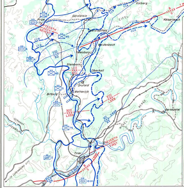 Rhineland Operation Lumberjack Battle Map