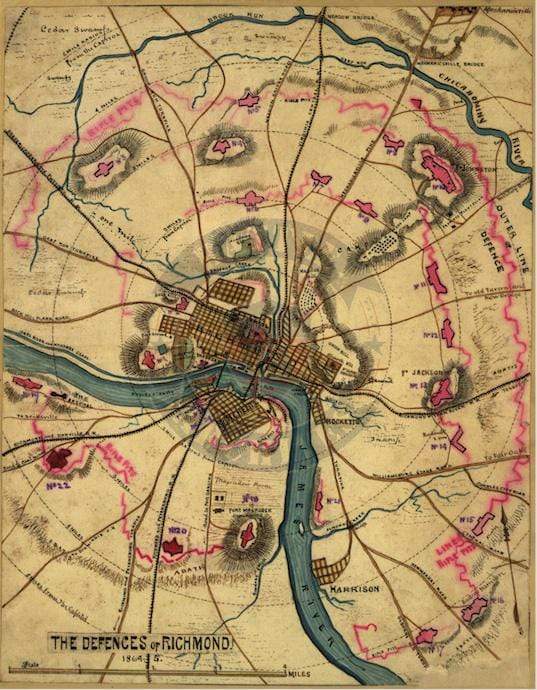 Battle Archives Map Richmond, Virginia #3