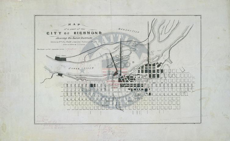 Battle Archives Map Richmond, Virginia #5