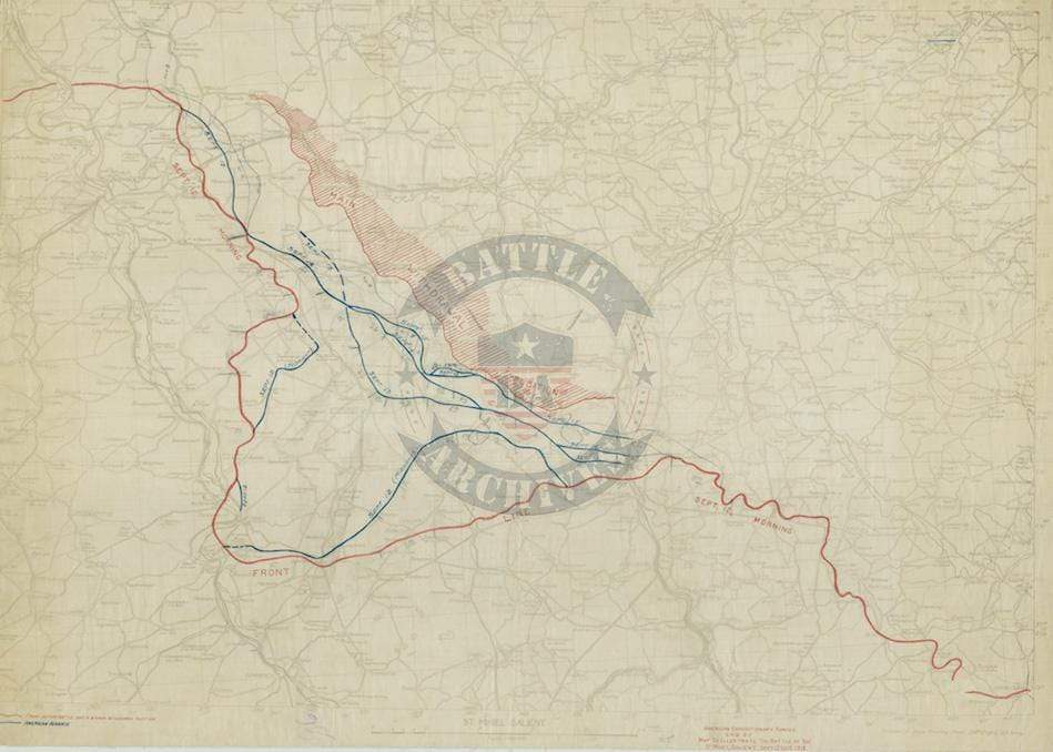 Battle Archives Map Saint Mihiel Offensive #2