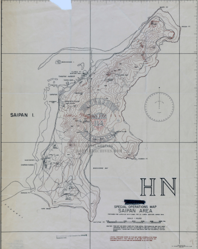 Battle Archives Map Saipan