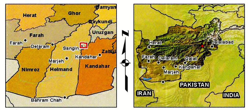 Battle Archives Map Sangin, Afghanistan