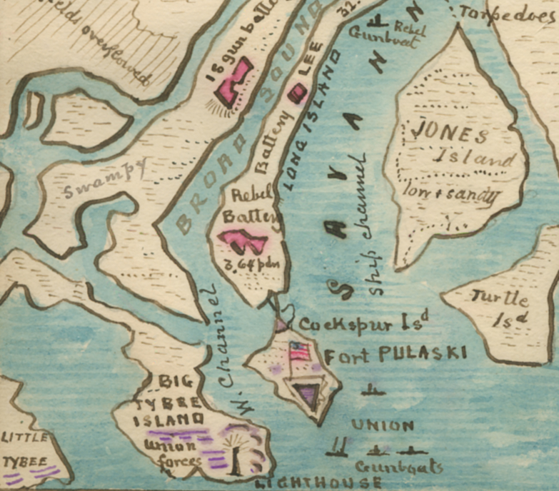 Battle Archives Map Savannah, Georgia #1