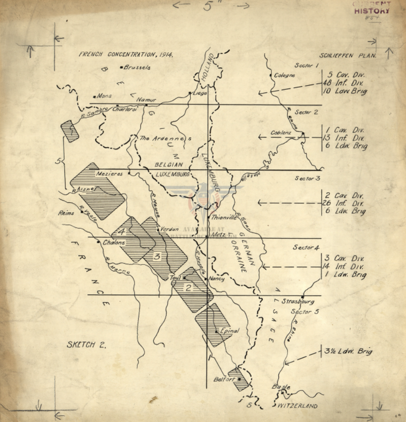 Schlieffen Plan (German Invasion of France) Battle Map