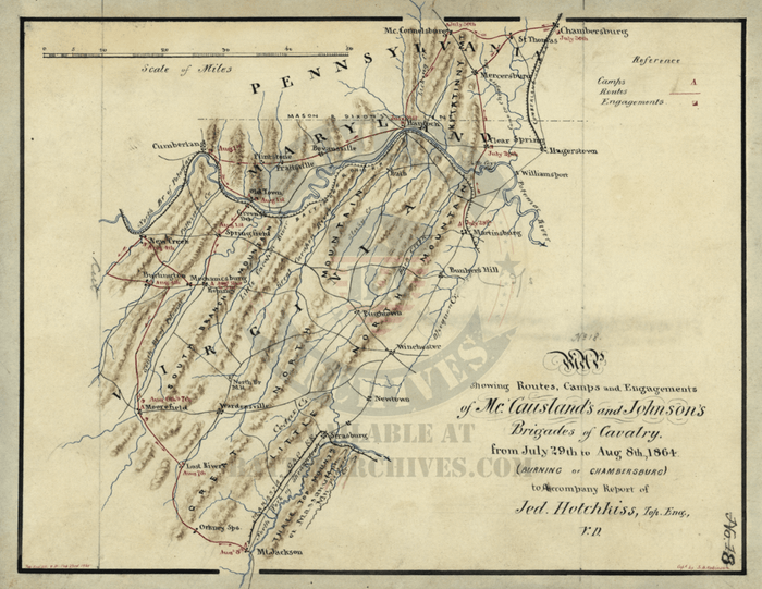 Battle Archives Map Shenandoah Valley Campaign