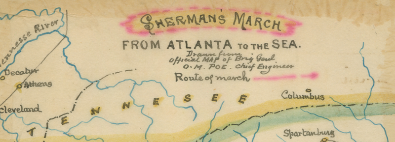 Battle Archives Map Sherman's March To The Sea #1