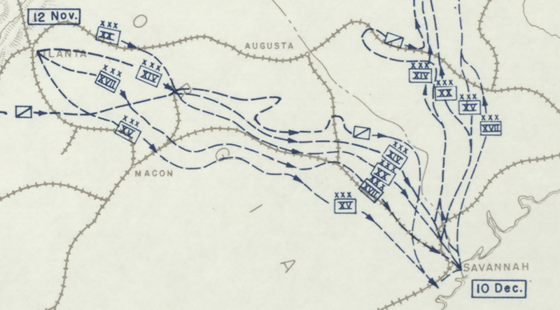 Battle Archives Map Sherman's March To The Sea #2