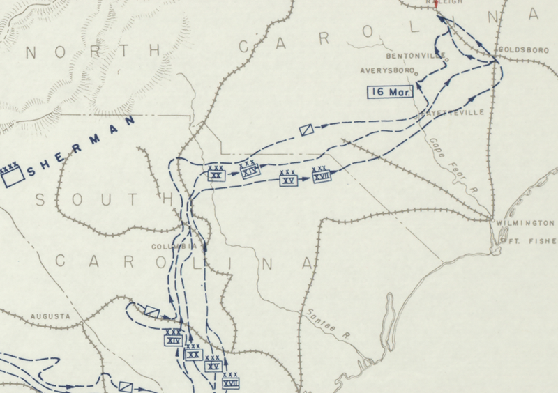 Battle Archives Map Sherman's March To The Sea #2