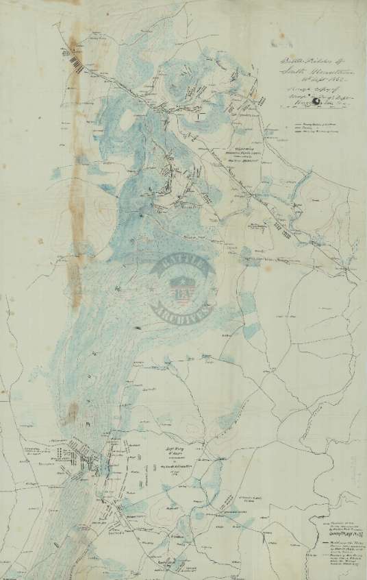 Battle Archives Map South Mountain, Maryland