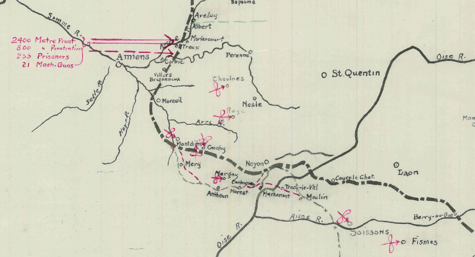 Spring Offensive Plan Spring Offensive (German) 1918 Battle Map