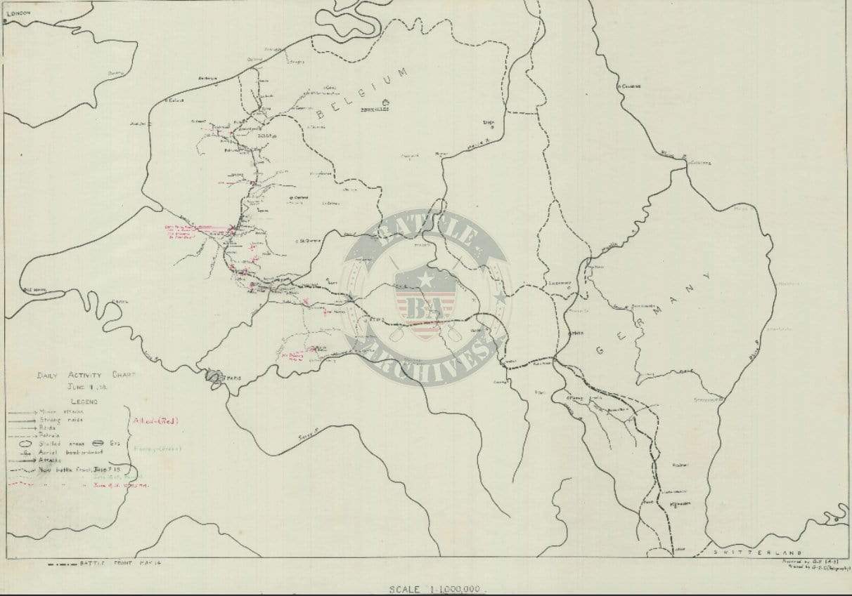 Spring Offensive Plan Spring Offensive (German) 1918 Battle Map