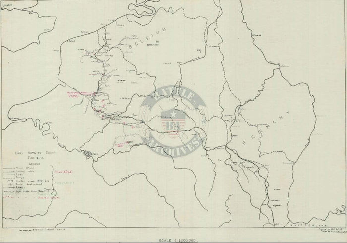 Battle Archives Map Spring Offensive 1918