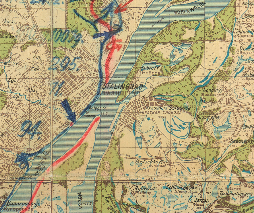 Stalingrad Front Lines German Battle Map – Battle Archives